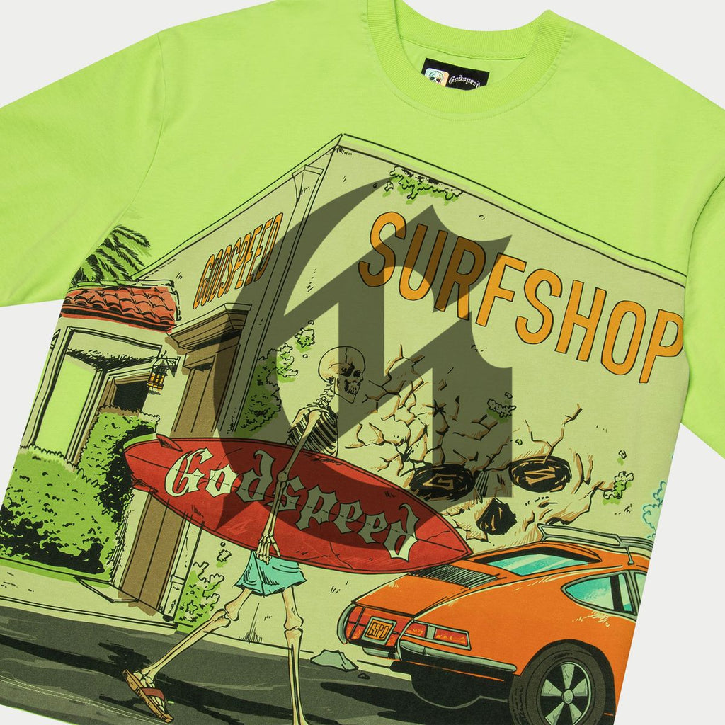 Godspeed GS Surf Shop T-Shirt Lime