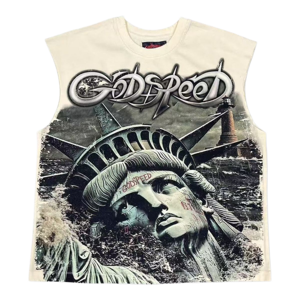 Godspeed Sunken Liberty 2 Sleeveless T-Shirt Bone