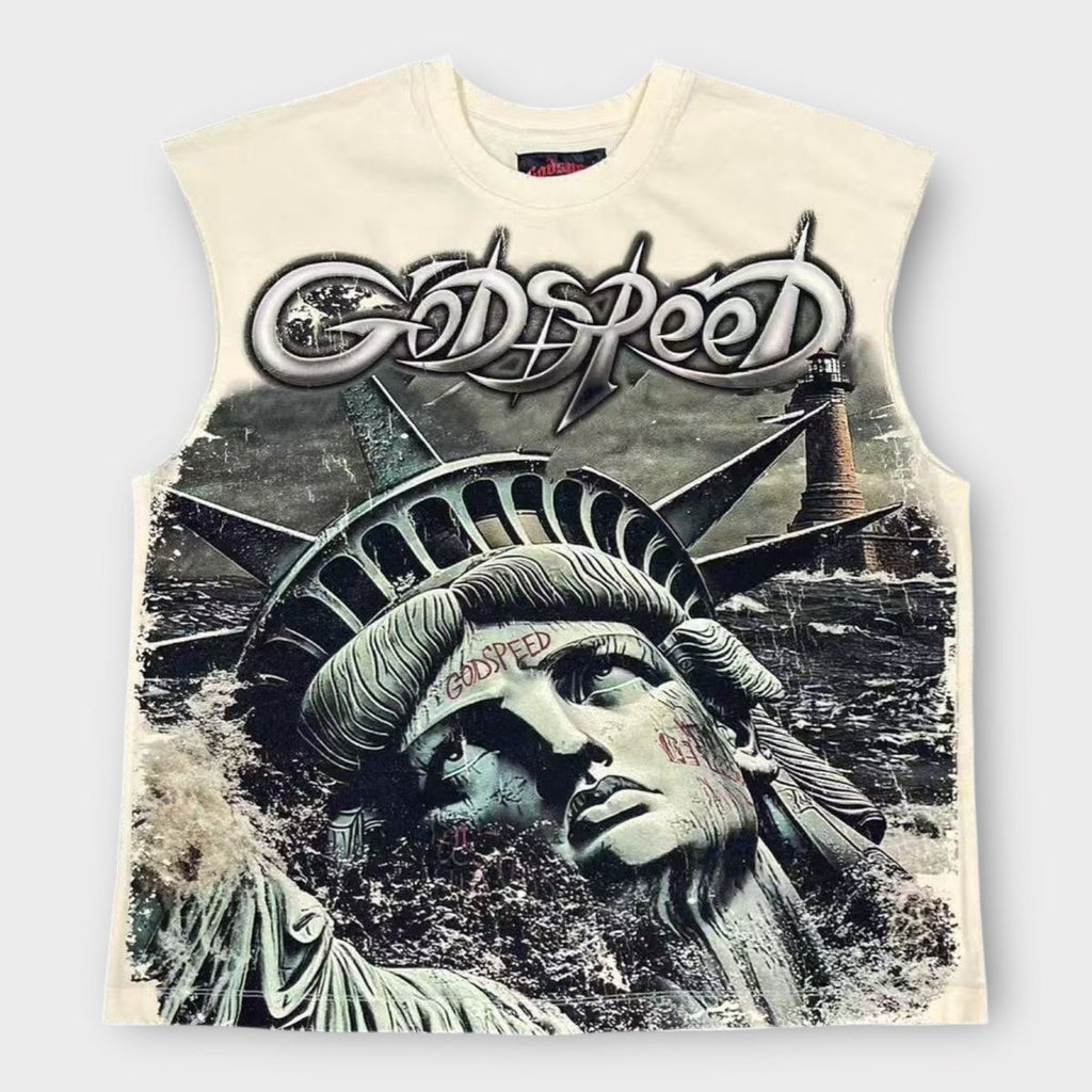 Godspeed Sunken Liberty 2 Sleeveless T-Shirt Bone