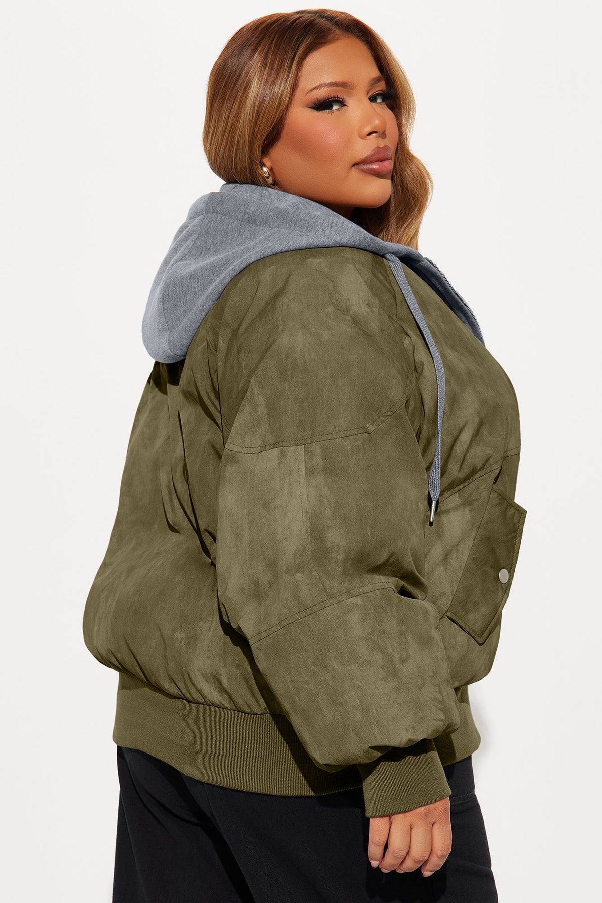 No Big Deal Washed Puffer Jacket - Olive