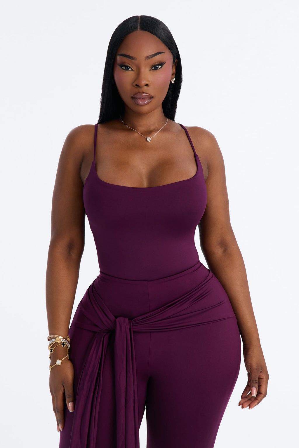 Contour Double Lined Cami Top - Purple