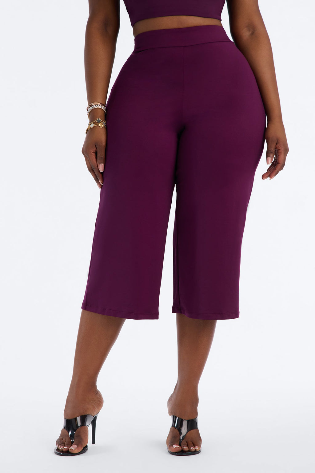 Contour Gaucho Capri Pant - Purple