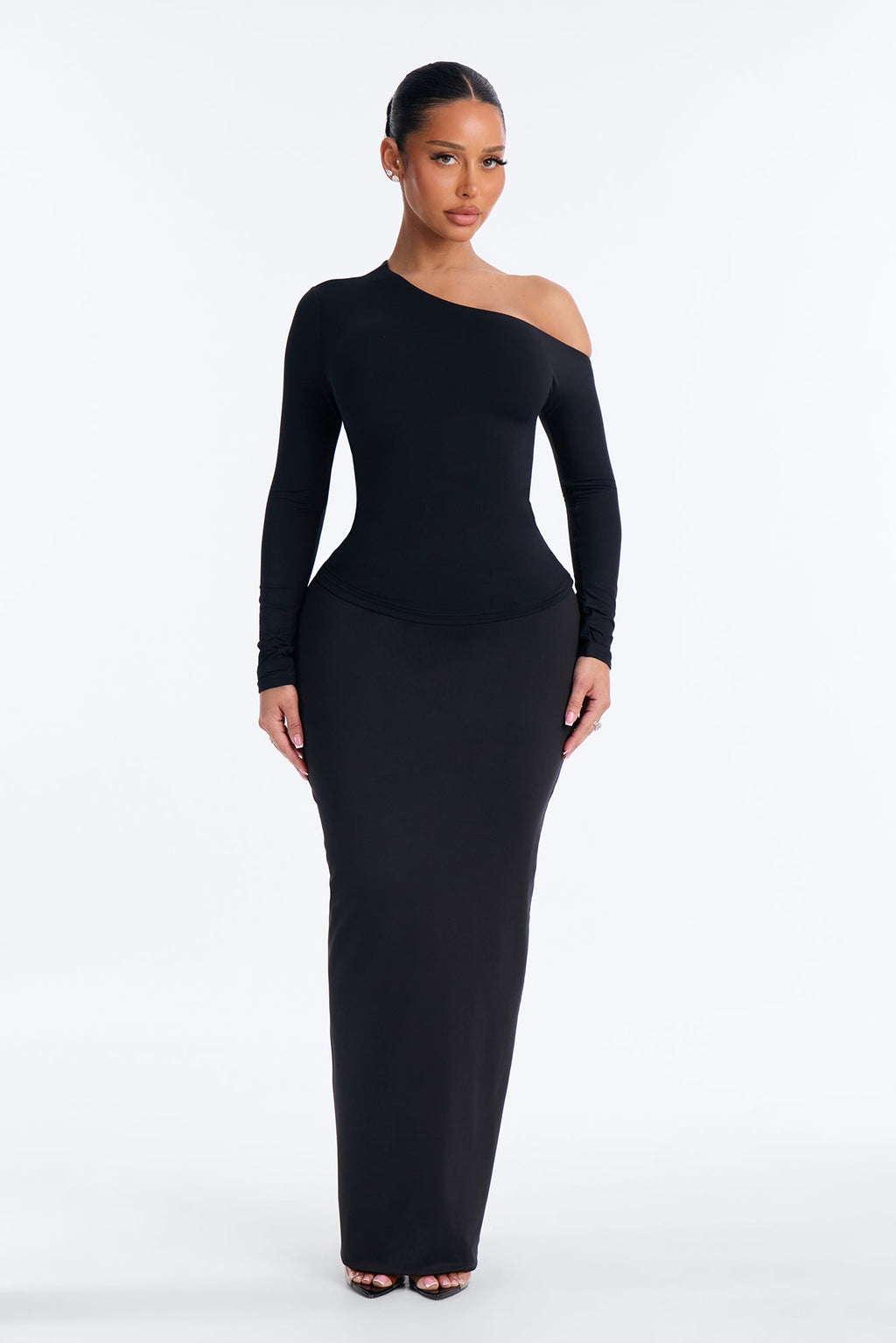 Contour Double Lined Maxi Skirt - Black