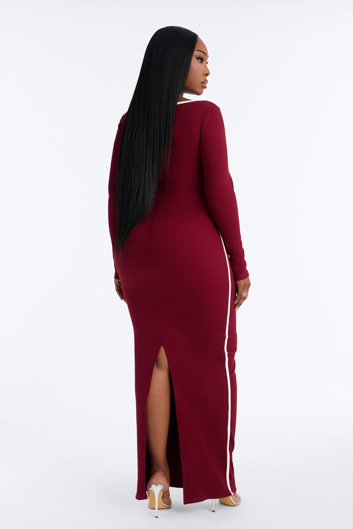 Drea Snatched Maxi Dress - Wine