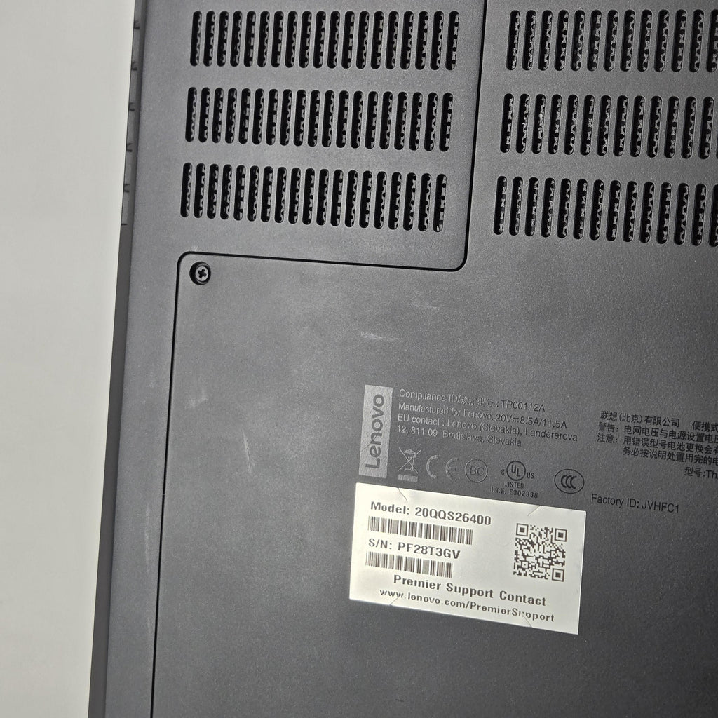 Lenovo ThinkPad P53 15.6 Black 2.6 GHz Intel Core i7 9th Gen. 32GB RAM 1TB Solid State Drive NVIDIA Quadro T1000 4 GB
