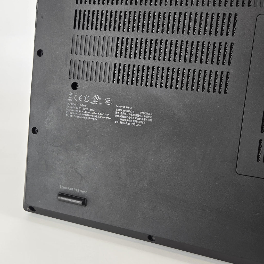 Lenovo ThinkPad P15 Gen 1 Black 2.6 GHz Intel Core i7 10th Gen. 32GB RAM 512GB Solid State Drive NVIDIA Quadro T2000 4 GB