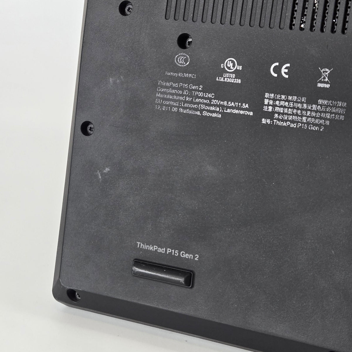 Lenovo ThinkPad P15 Gen 2 Black 2.6 GHz Intel Core i9 11th Gen. 64GB RAM 512GB Solid State Drive NVIDIA RTX A2000 4 GB