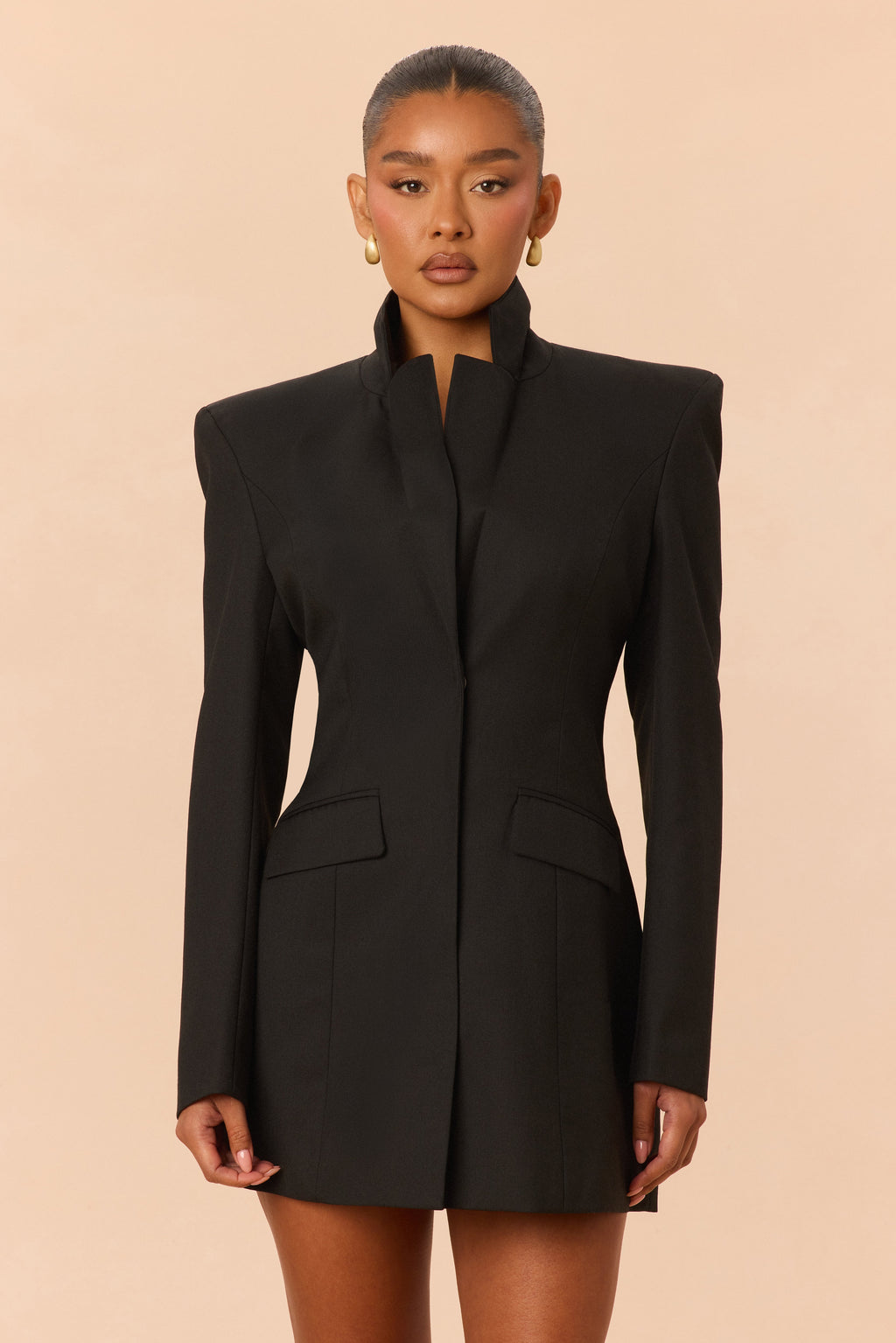 Rock Your World Blazer Mini Dress - Black