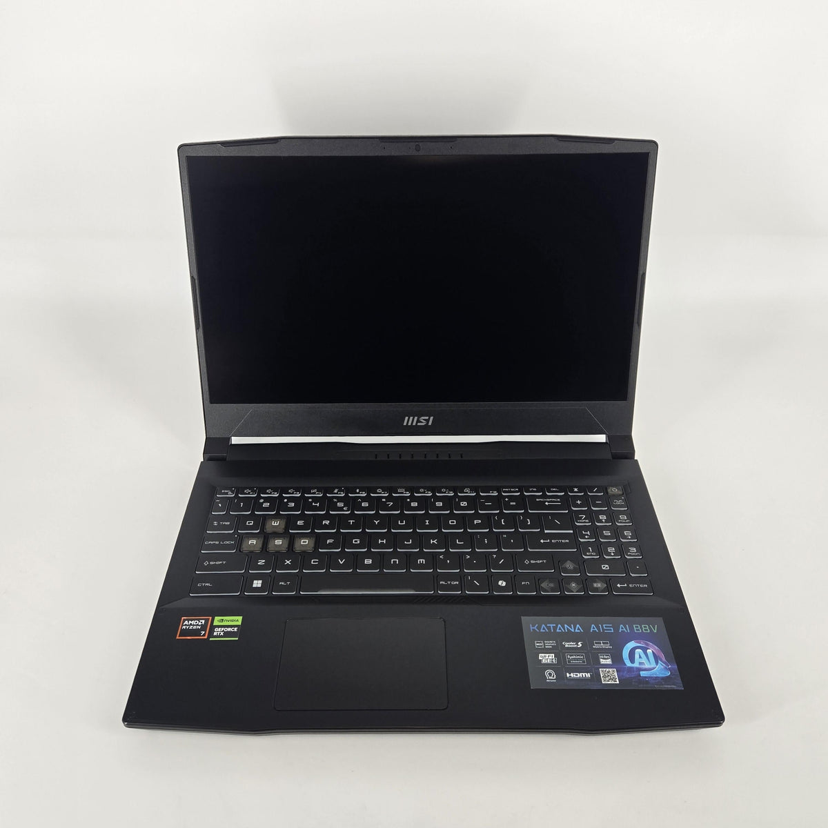 MSI Katana A15 AI 15.6 Black 3.8 GHz AMD Ryzen 7 8845HS 16GB RAM 1TB Solid State Drive NVIDIA GeForce RTX 4070 8 GB