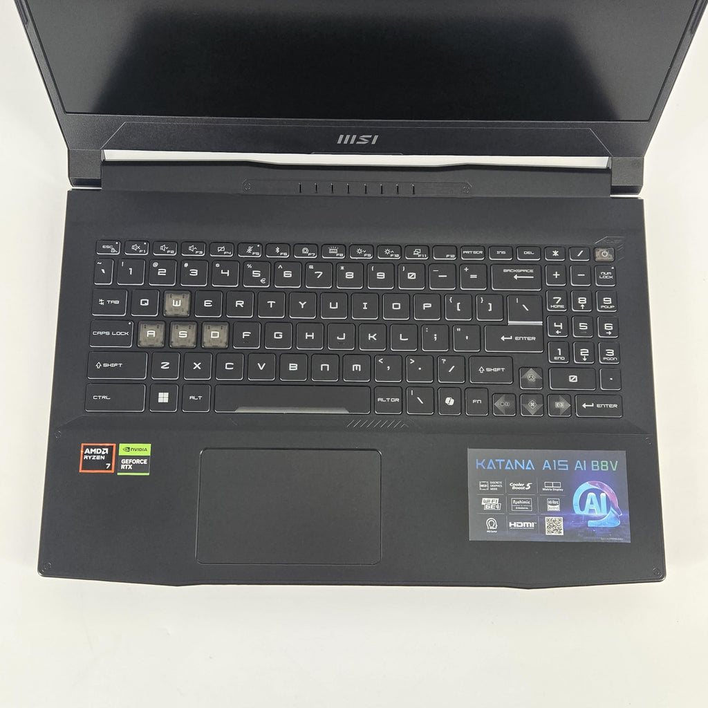 MSI Katana A15 AI 15.6 Black 3.8 GHz AMD Ryzen 7 8845HS 16GB RAM 1TB Solid State Drive NVIDIA GeForce RTX 4070 8 GB