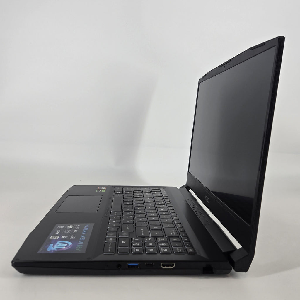 MSI Katana A15 AI 15.6 Black 3.8 GHz AMD Ryzen 7 8845HS 16GB RAM 1TB Solid State Drive NVIDIA GeForce RTX 4070 8 GB