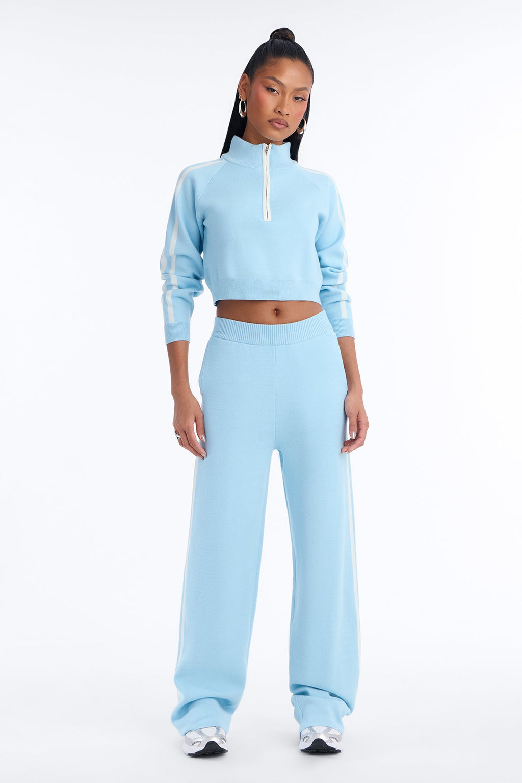 Airport Fit Sweater Pant Set - Blue