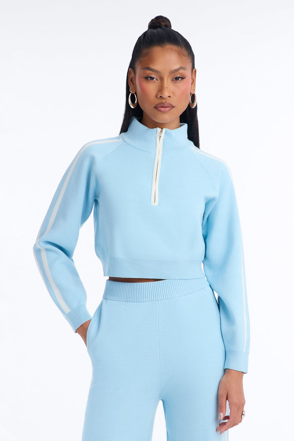 Airport Fit Sweater Pant Set - Blue