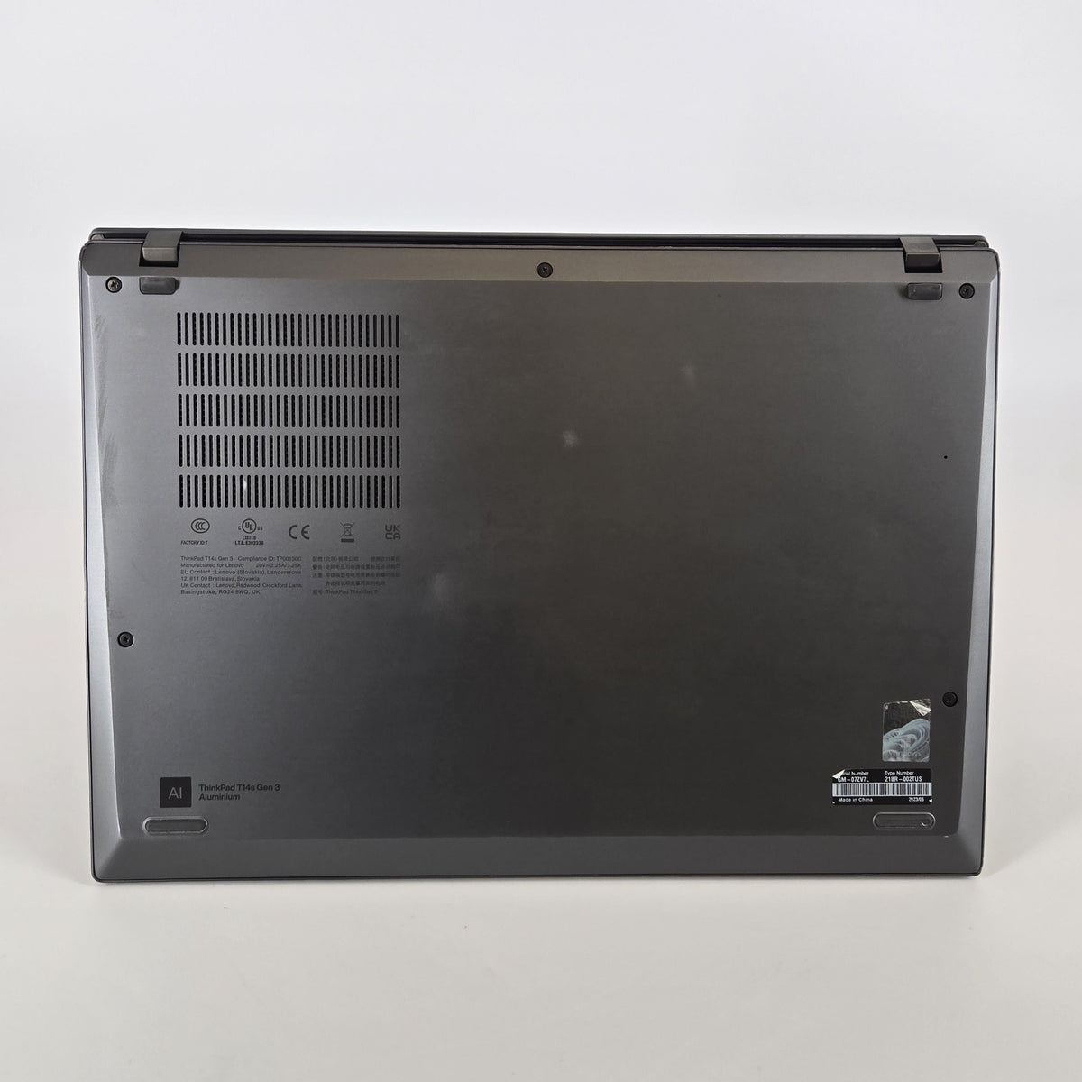 Lenovo ThinkPad T14s Gen 3 Gray 2.1 GHz Intel Core i7 12th Gen. 16GB RAM 512GB Solid State Drive