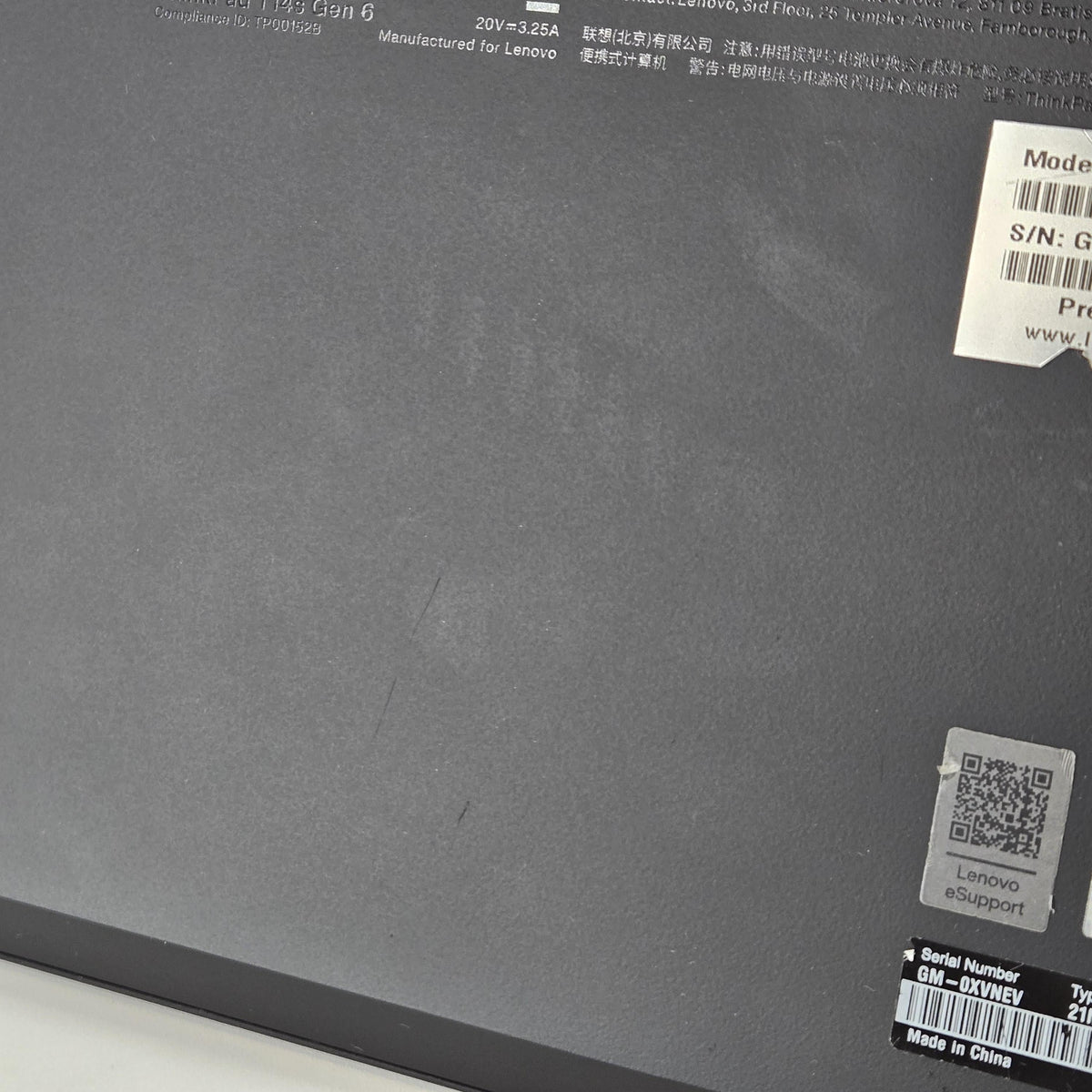 Lenovo ThinkPad T14s Gen 6 Black 2.0 GHz AMD Ryzen AI 7 Pro 360 32GB RAM 256GB Solid State Drive