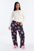 Kisses For The Mrs. Plush PJ Pants - Pink/combo
