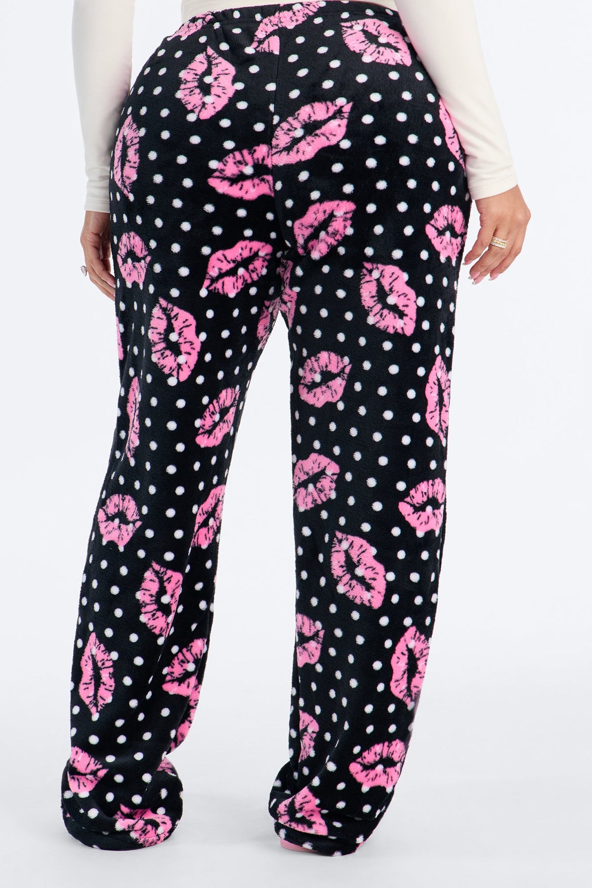 Kisses For The Mrs. Plush PJ Pants - Pink/combo