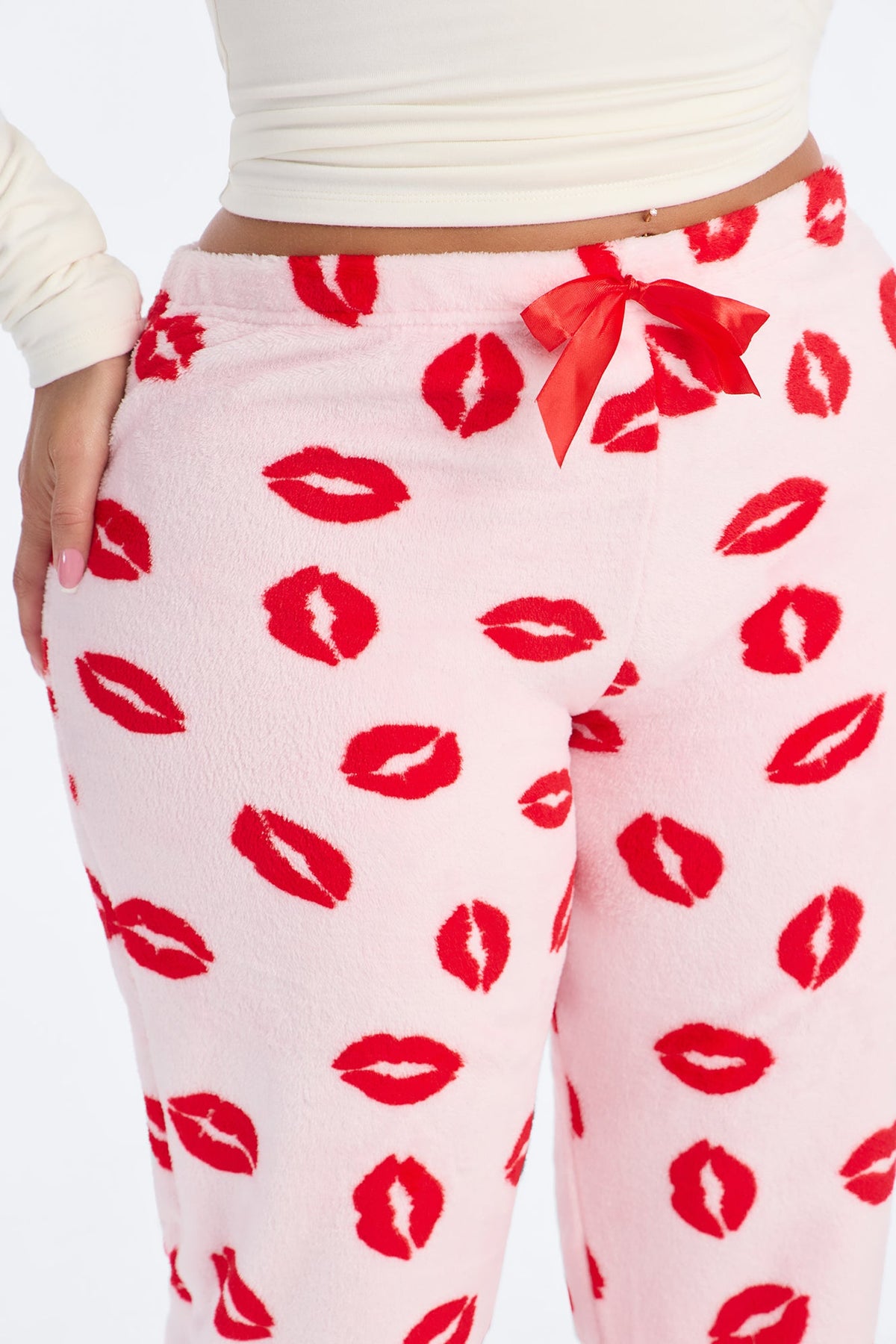 Need Your Kiss Plush PJ Pants - Pink/combo
