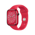 Apple Watch Series 8 GPS+Cell 45mm Alum Case Red Sport Band - S/M - MNVR3LL/A