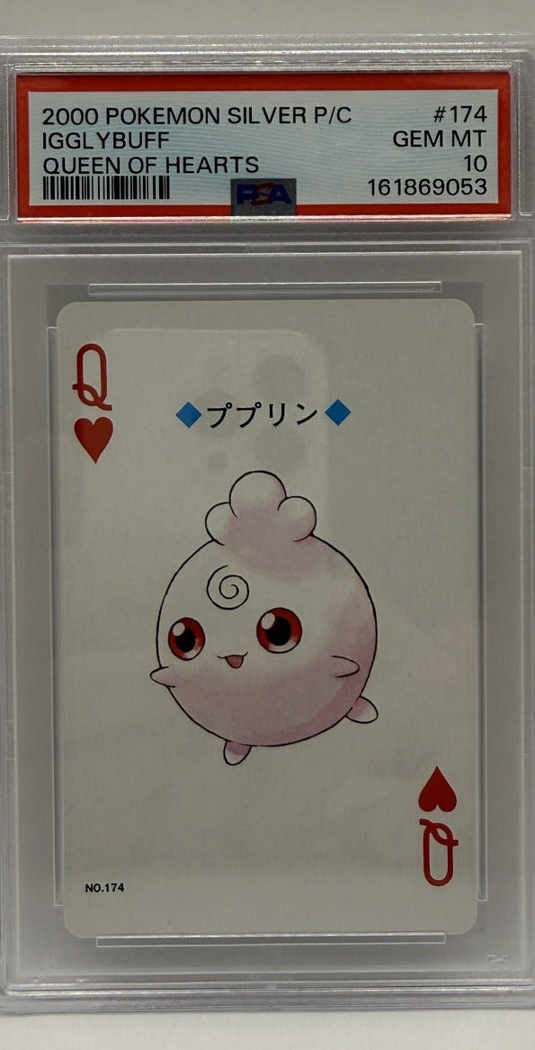 2000 Pokémon Silver Playing Cards Igglybuff Queen of Hearts #174 PSA 10 GEM MINT