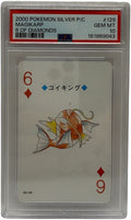 2000 Pokémon Silver Playing Cards Magikarp 6 of Diamonds #129 PSA 10 GEM MINT