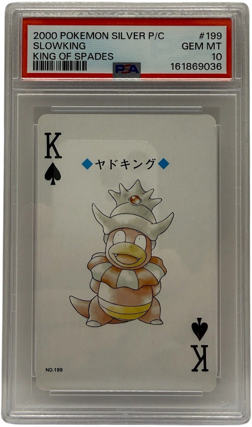 2000 Pokémon Silver Playing Cards Slowking King of Spades #199 PSA 10 GEM MINT