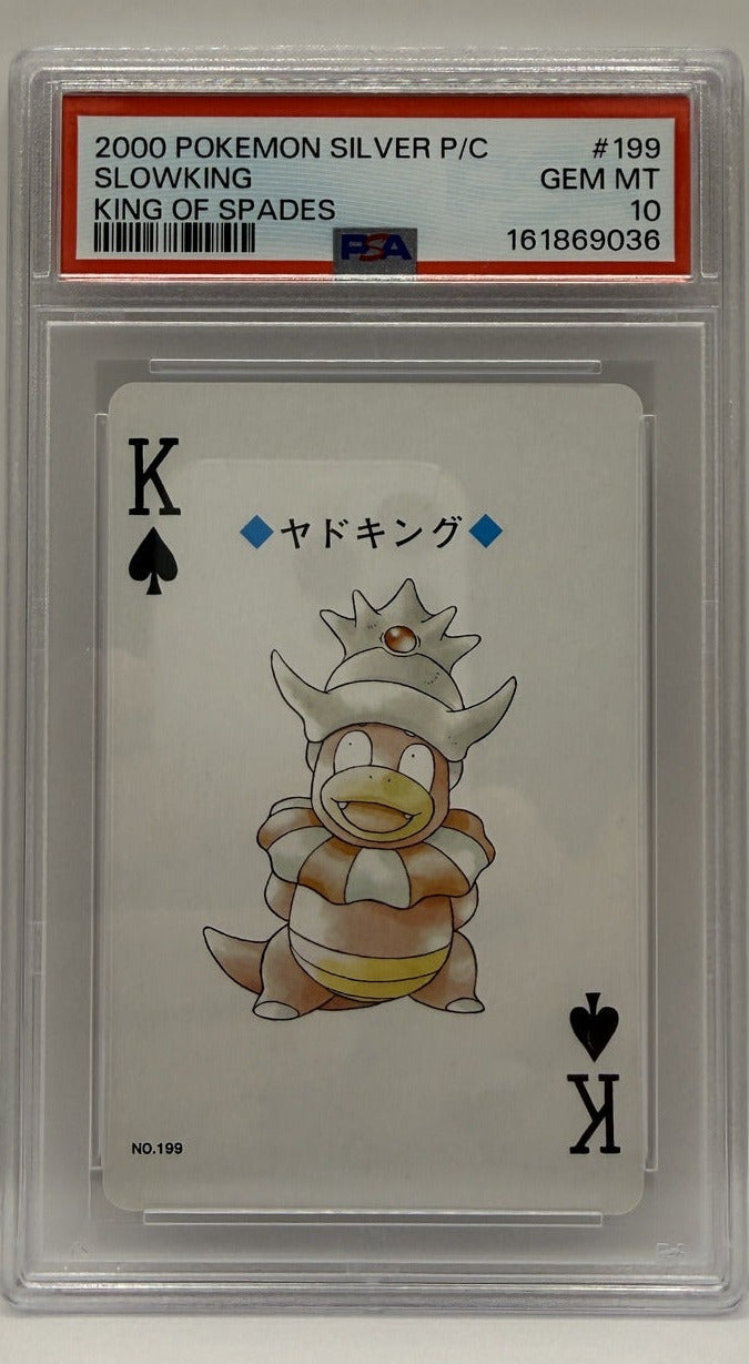 2000 Pokémon Silver Playing Cards Slowking King of Spades #199 PSA 10 GEM MINT