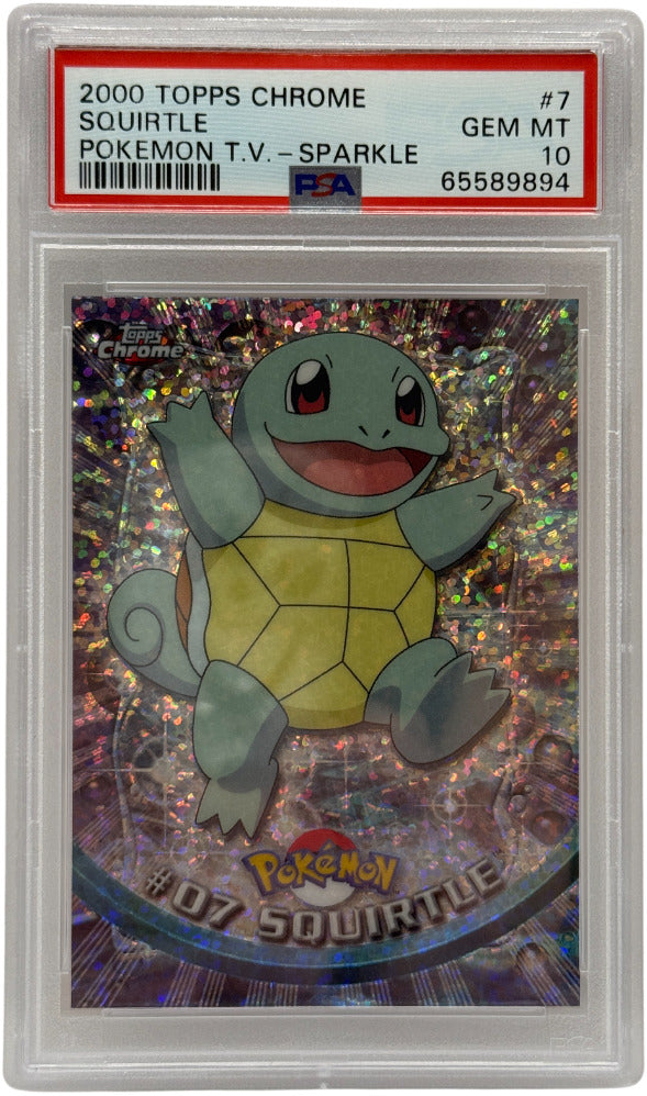 2000 Topps Chrome Pokémon T.V. Squirtle Sparkle #7 PSA 10 GEM MINT
