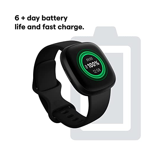 Fitbit - Versa 3 Health & Fitness Smartwatch - Black - FB511BKBK