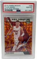 2019 Panini Mosaic Tyler Herro Reactive Orange Rookie Card #280 PSA 10 GEM MINT