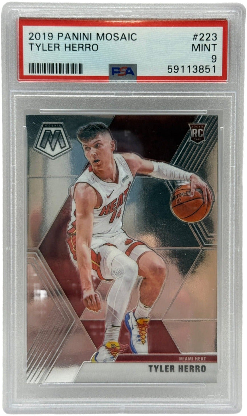 2019 Panini Mosaic Tyler Herro Rookie Card #223 PSA 9 MINT