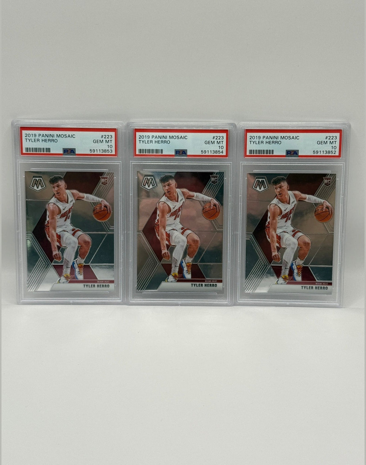 2019 Panini Mosaic Tyler Herro Rookie Card #223 PSA 10 GEM MINT