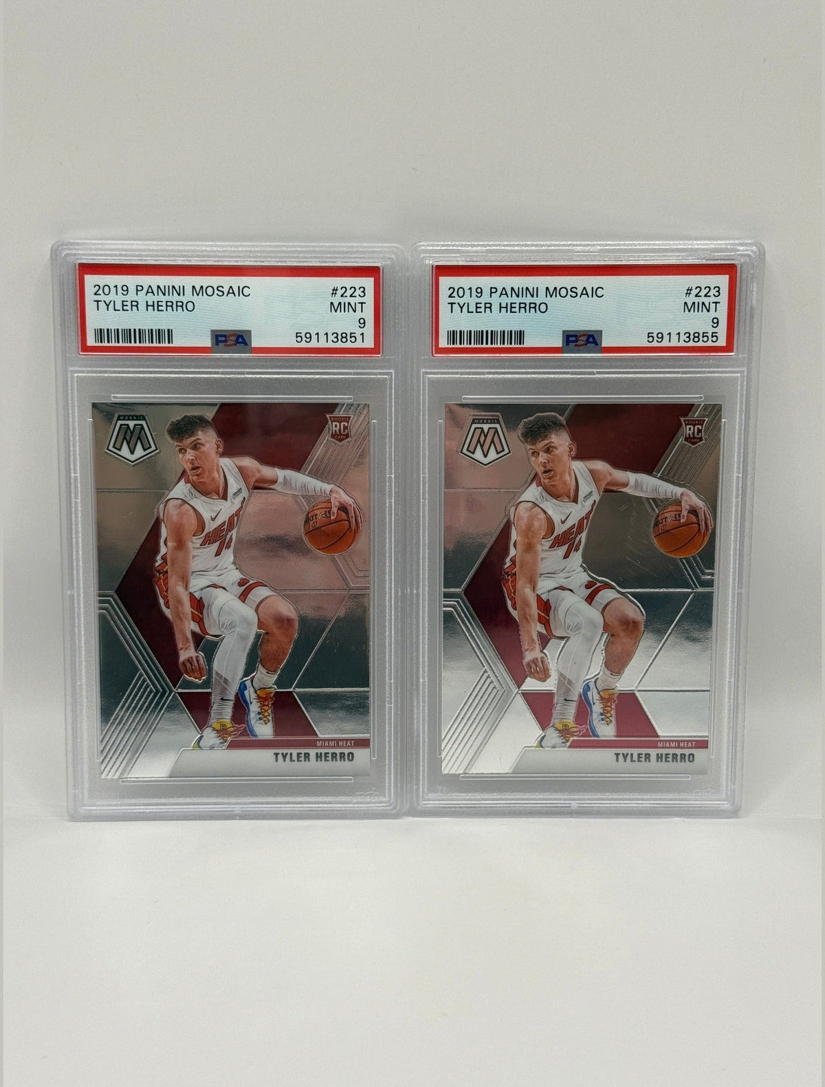 2019 Panini Mosaic Tyler Herro Rookie Card #223 PSA 9 MINT