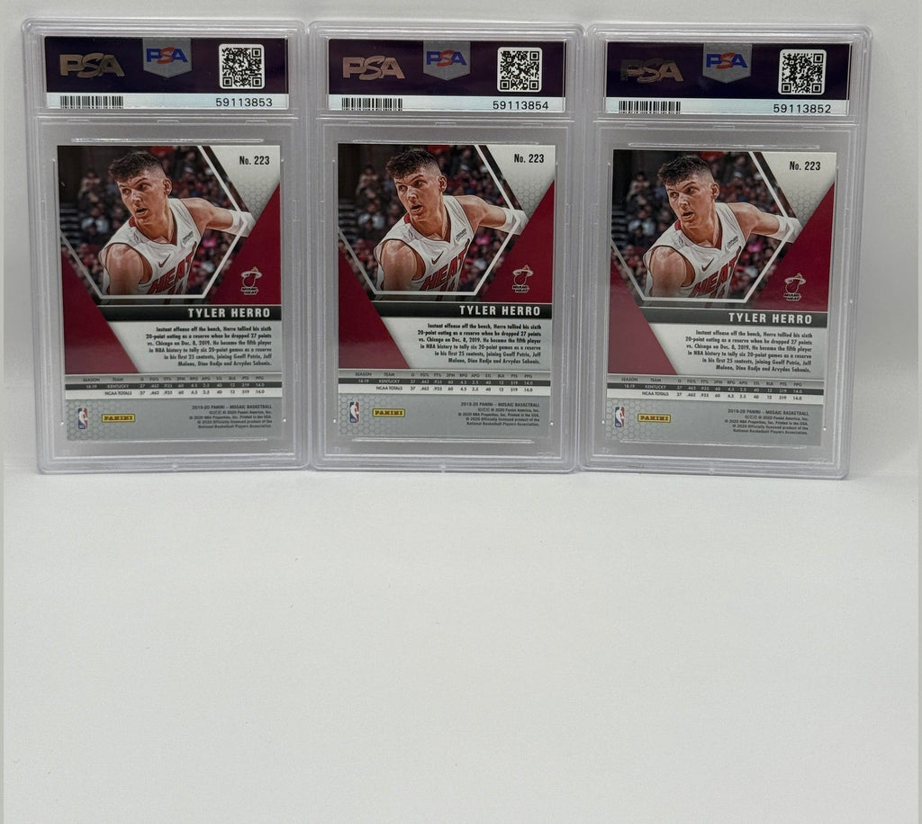 2019 Panini Mosaic Tyler Herro Rookie Card #223 PSA 10 GEM MINT