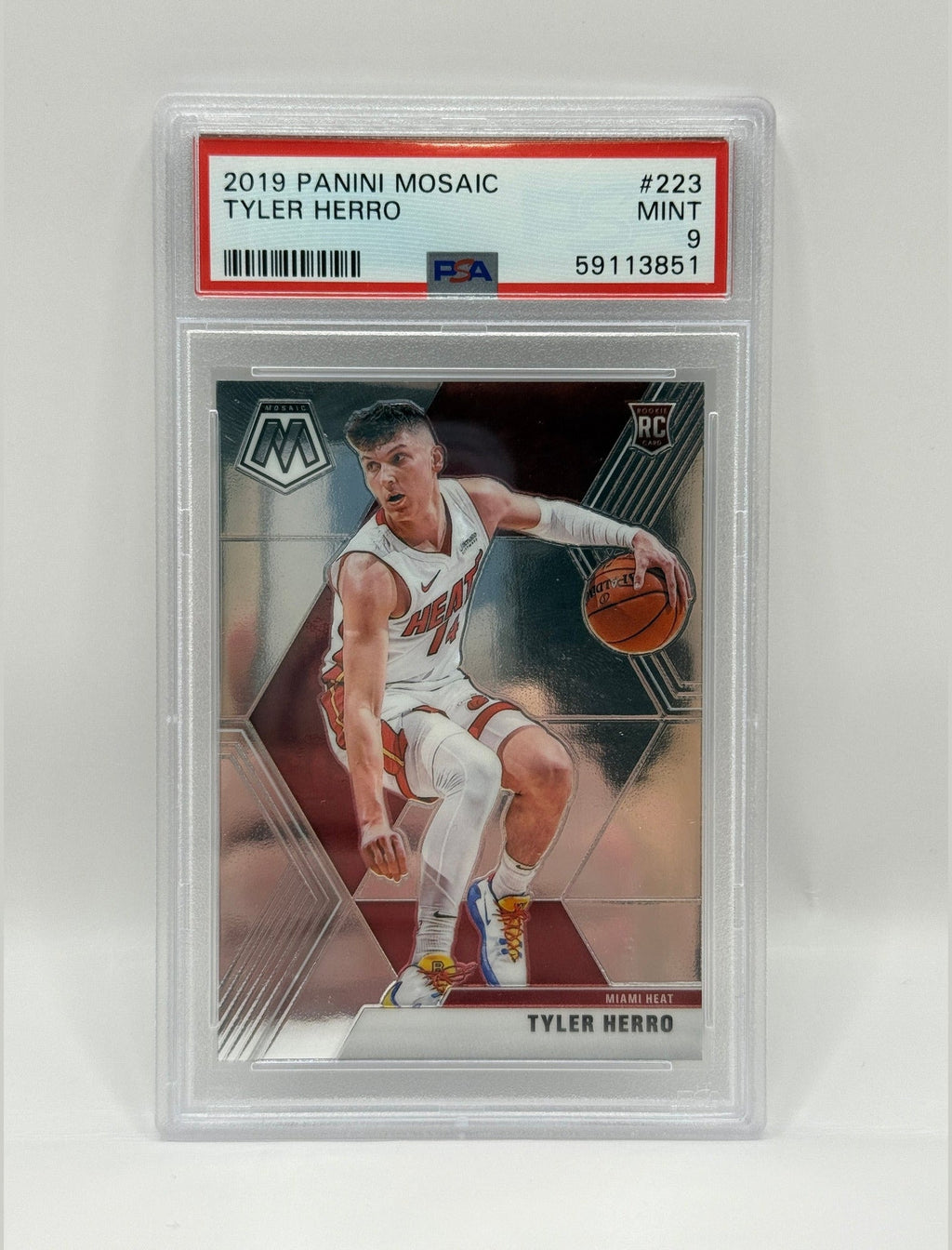 2019 Panini Mosaic Tyler Herro Rookie Card #223 PSA 9 MINT
