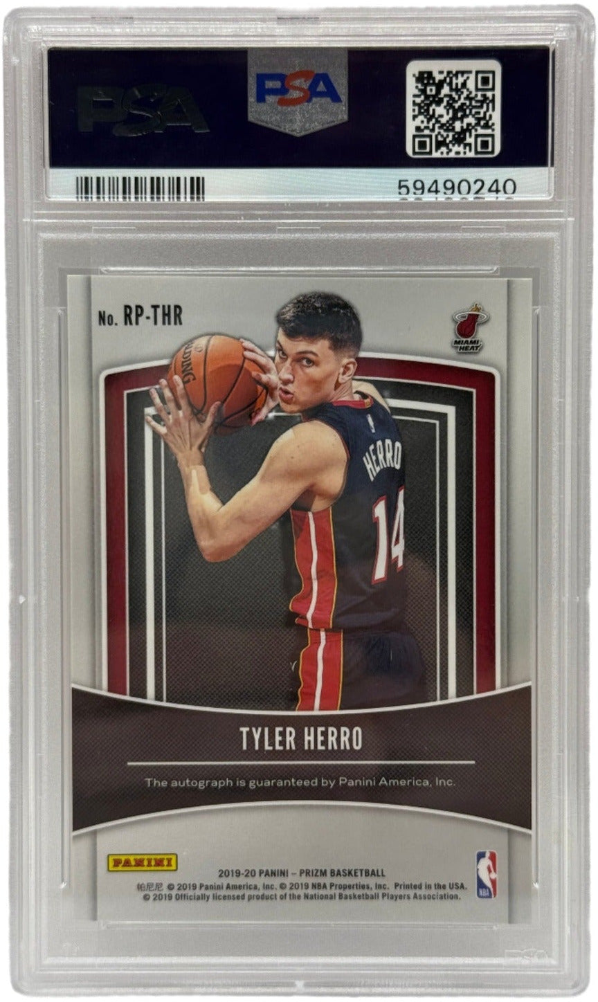 2019 Panini Prizm Tyler Herro Rookie Penmanship #RPTHR PSA 9 MINT & AUTO 10