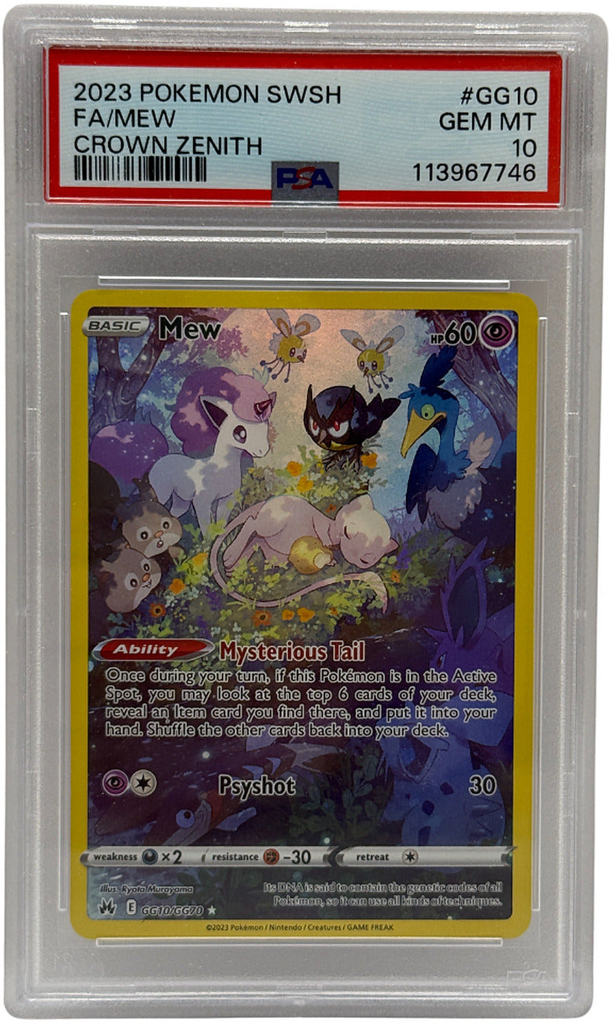 2023 Pokémon Crown Zenith Mew Full Art #GG10 SWSH PSA 10 GEM MINT