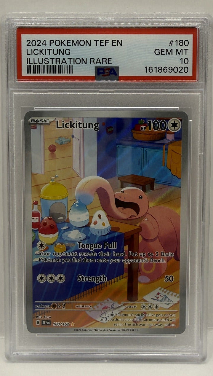 2024 Pokémon SV Temporal Forces Lickitung Illustration Rare #180 PSA 10 GEM MINT