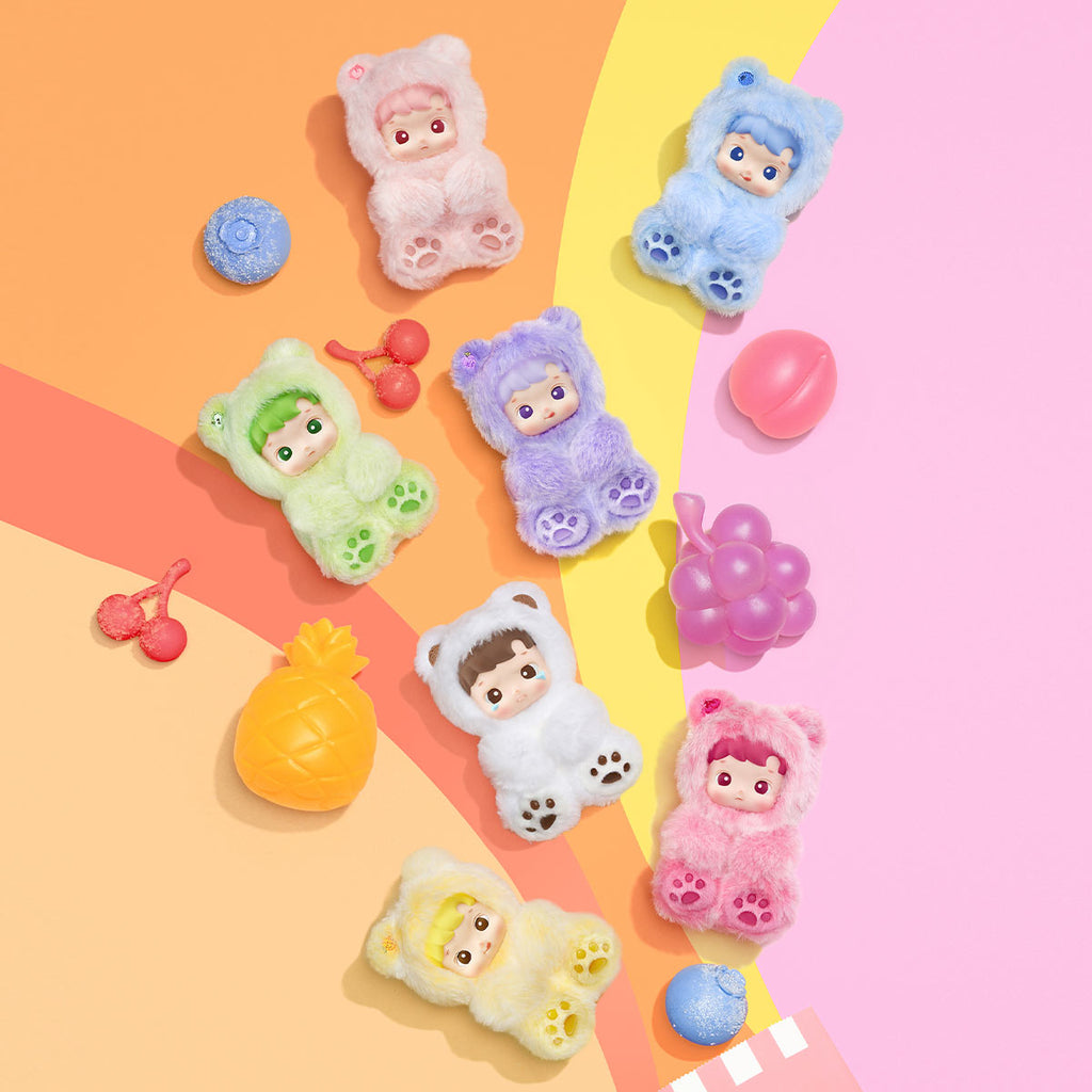 Pop Mart Hacipupu Gummy Bear Series Vinyl Plush Pendant Single Blind Box