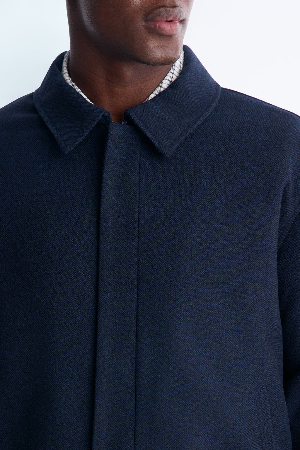 The Wool Collective Harrington Jacket - Navy