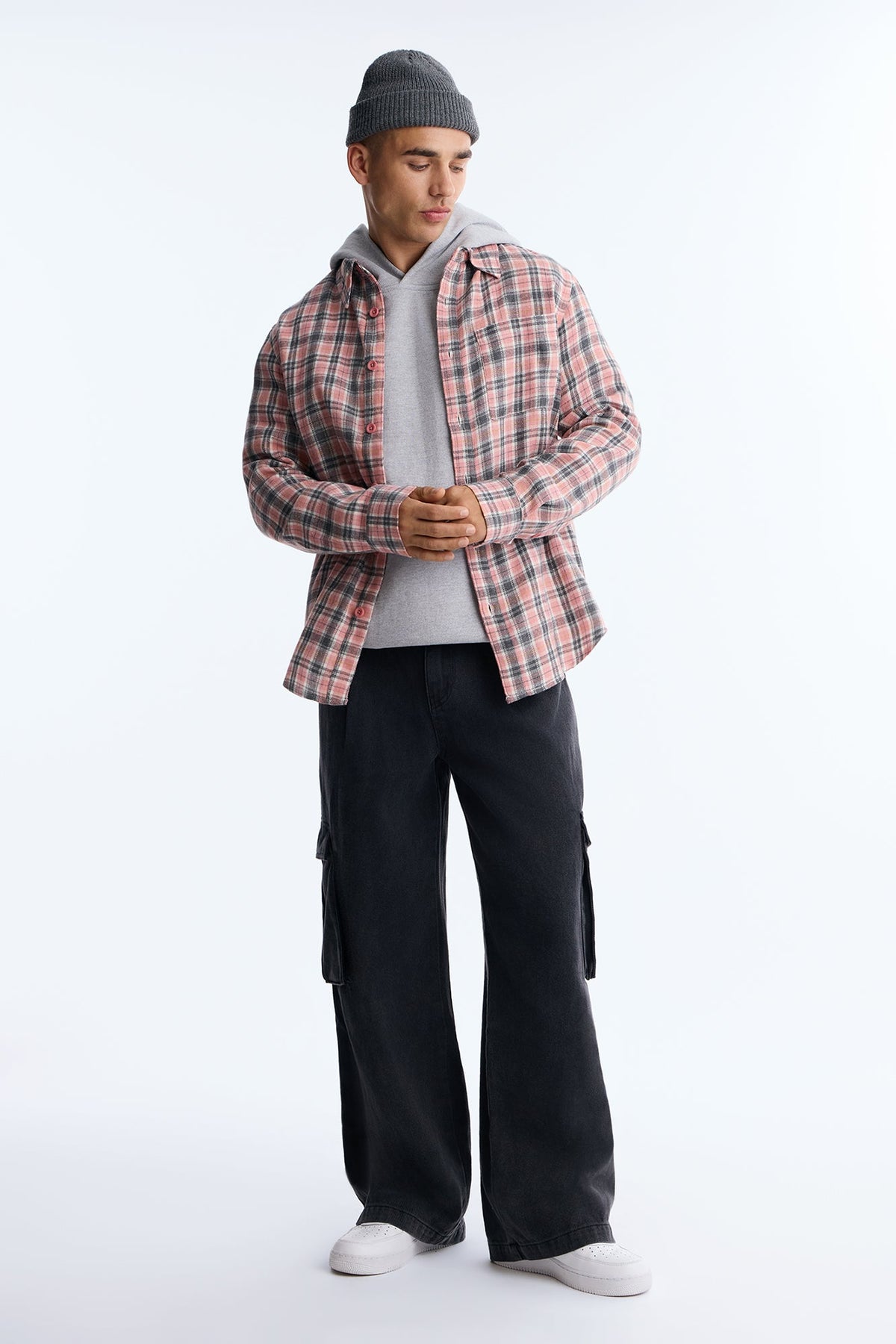 Original Plaid Relaxed Button Up Shirt - Pink/combo