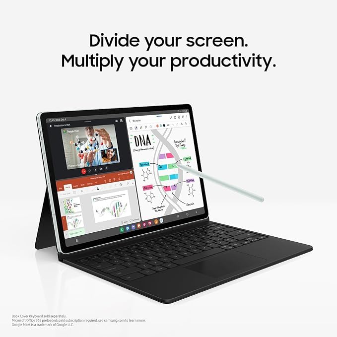 Samsung - Galaxy Tab S9 FE+ - 12.4 128GB - Wi-Fi - w/ S-Pen - Silver - SM-X610NZSAXAR