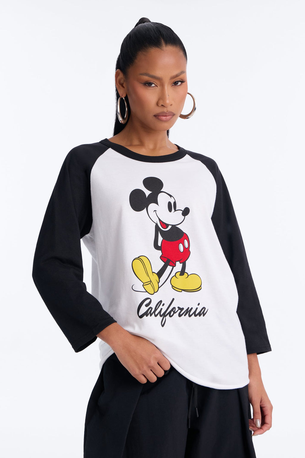 Classic Mickey Mouse Raglan Tee - White/combo
