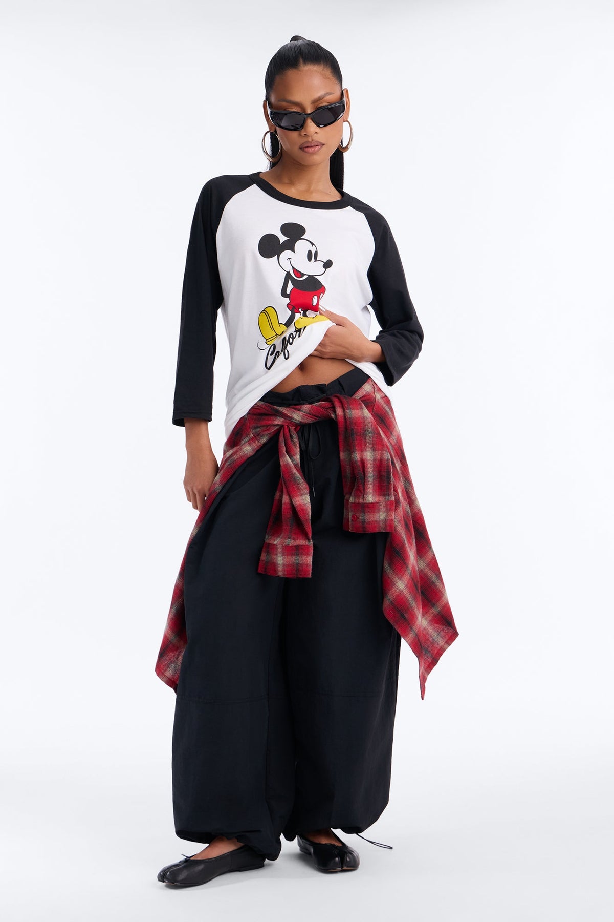 Classic Mickey Mouse Raglan Tee - White/combo