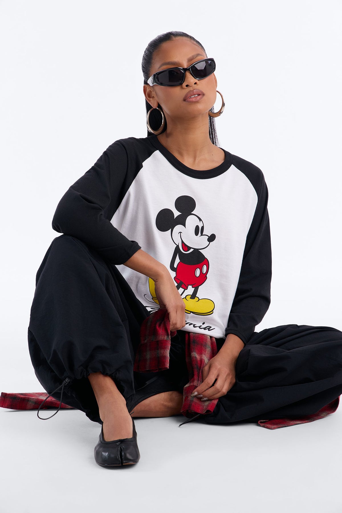 Classic Mickey Mouse Raglan Tee - White/combo