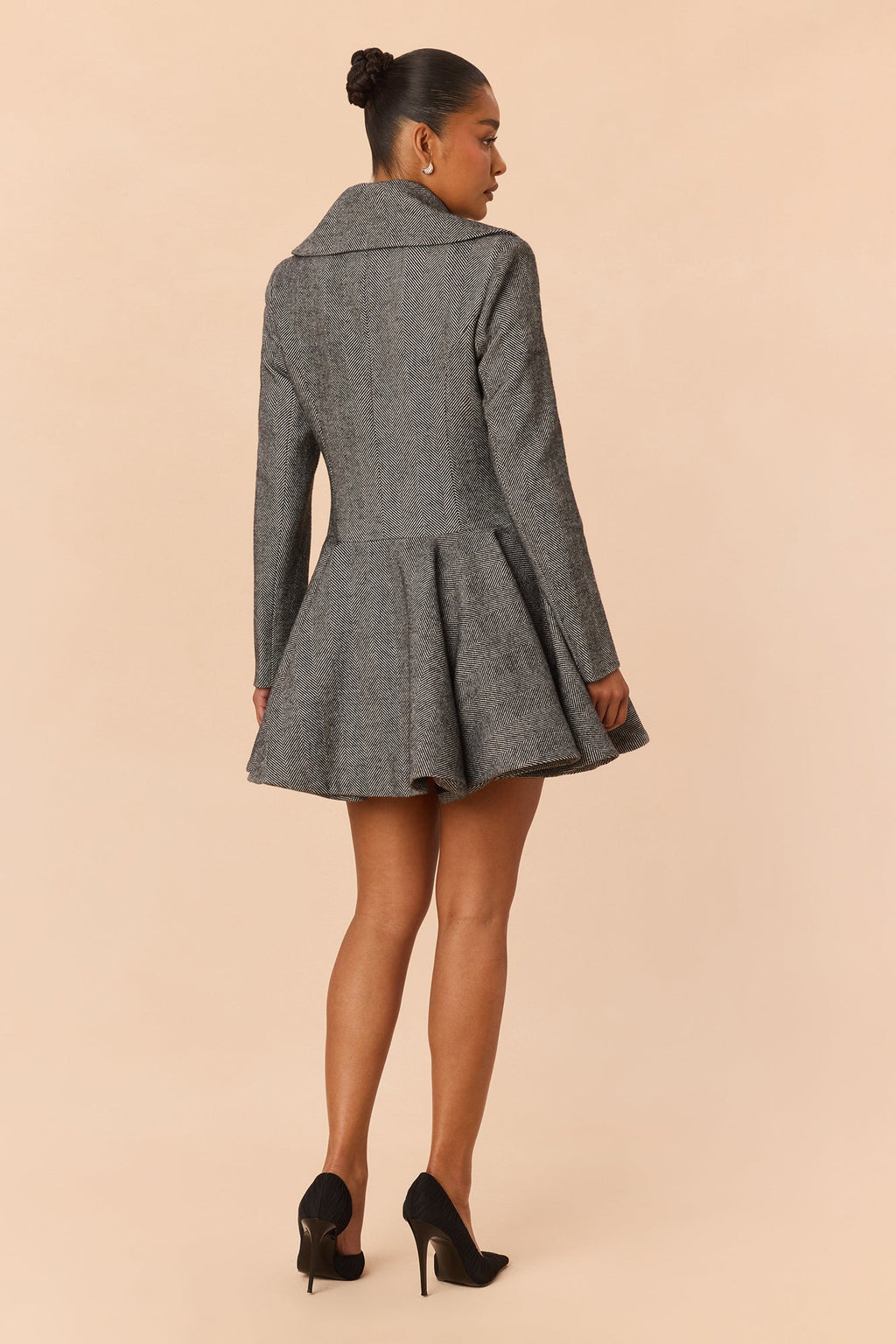 Alanna Double Breasted Mini Dress - Grey/combo