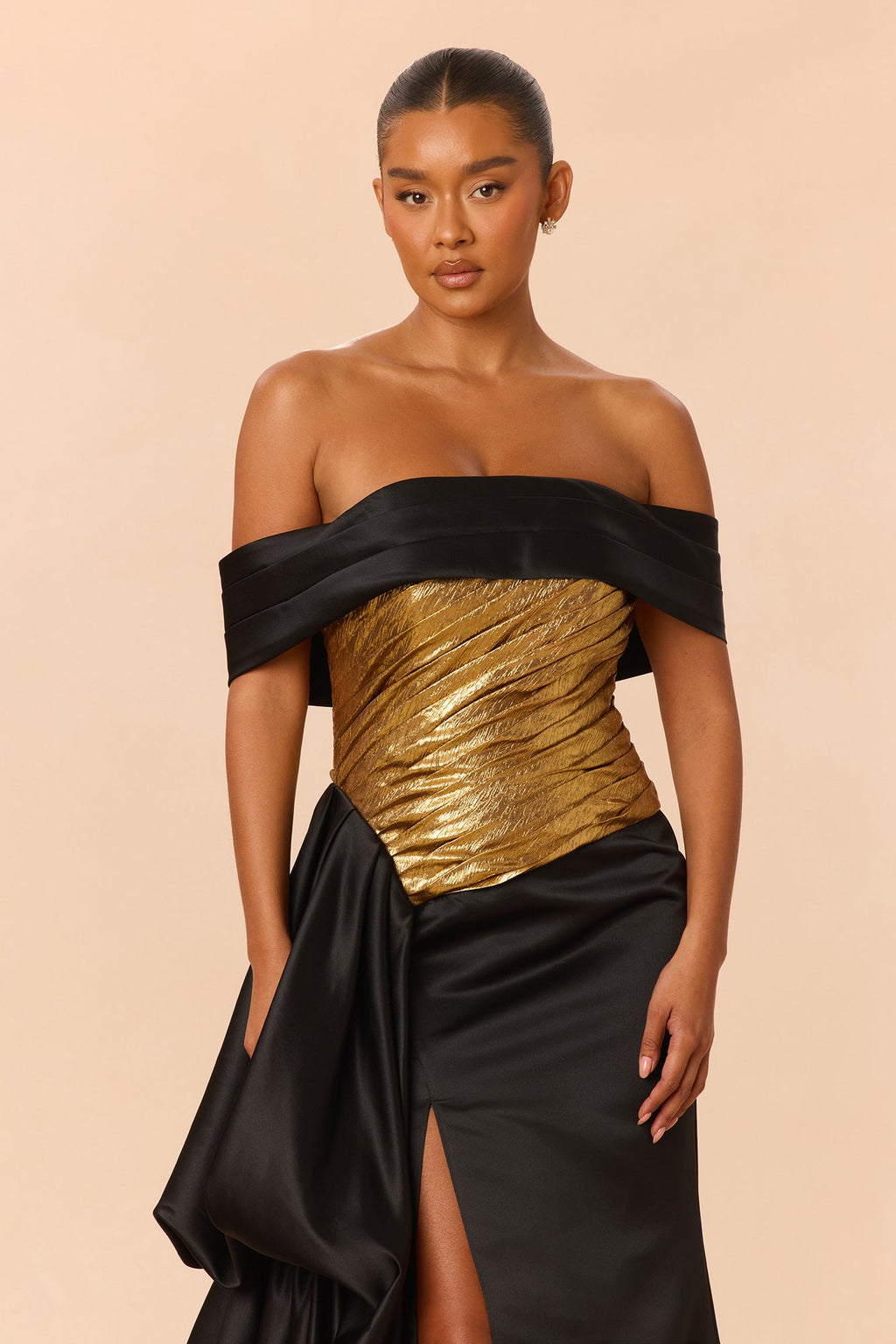 Couture Energy Gown - Black/Gold
