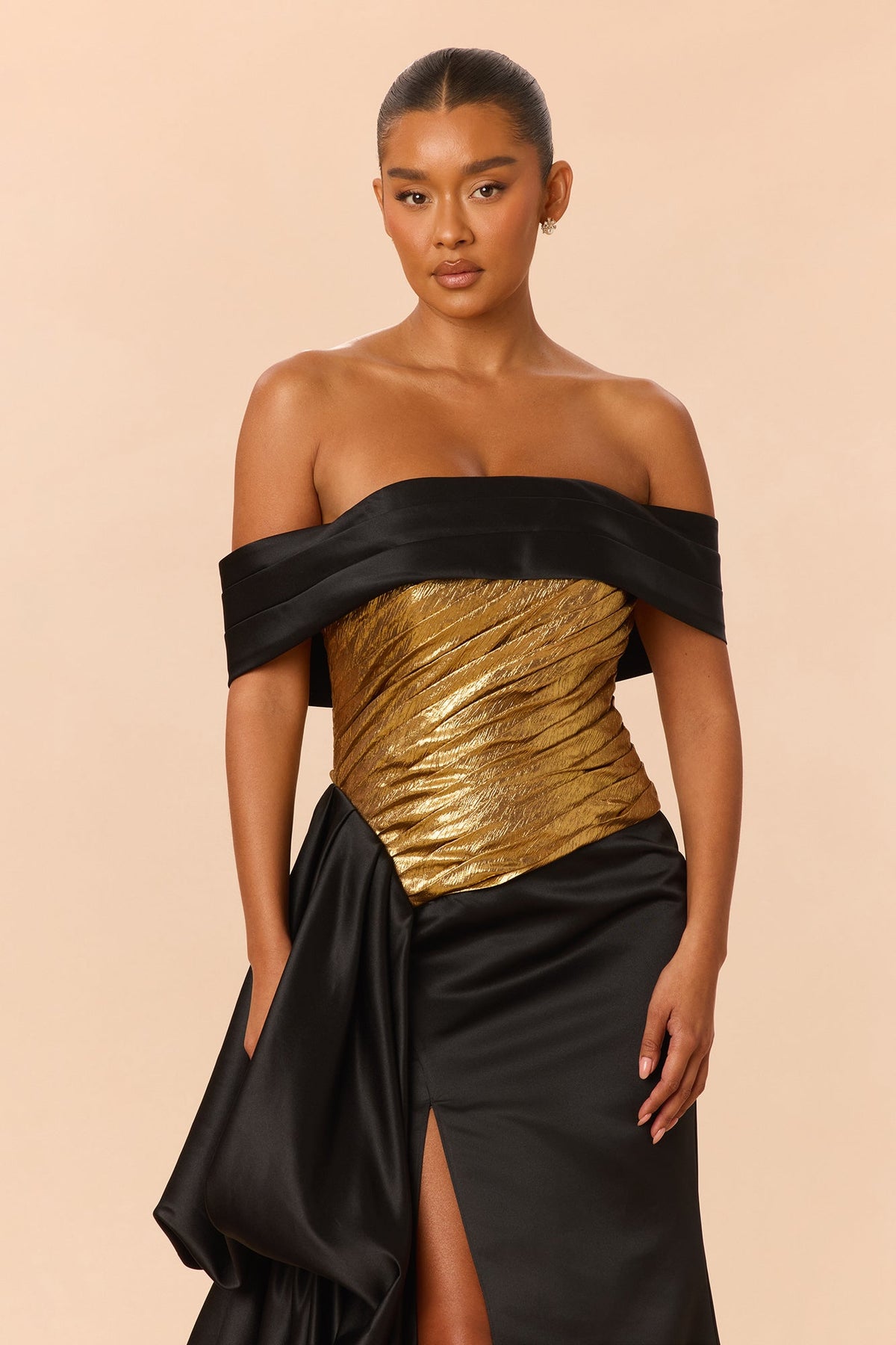Couture Energy Gown - Black/Gold