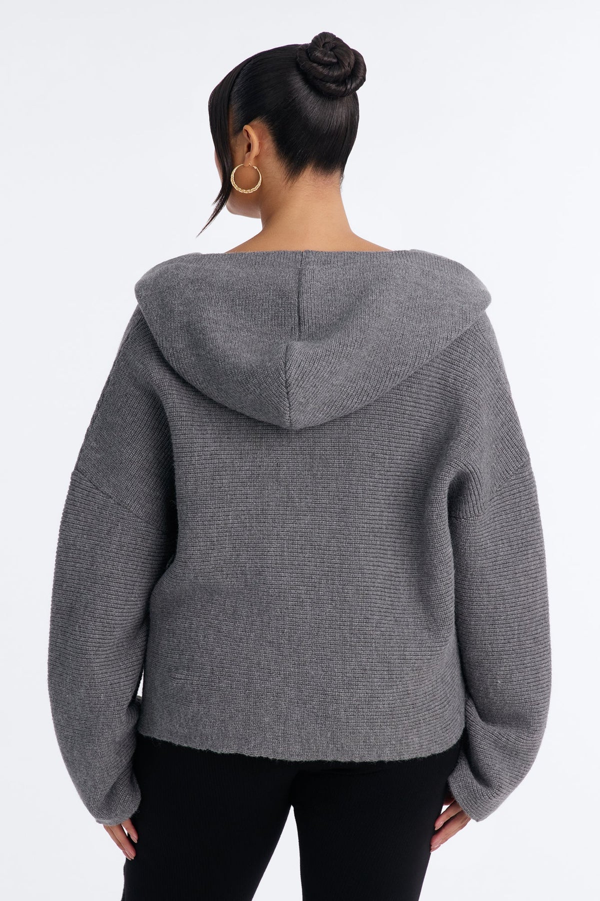 Soft Temptation Hooded Tie Waist Cardigan - Grey