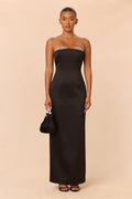 Sasha Rhinestone Maxi Dress - Black